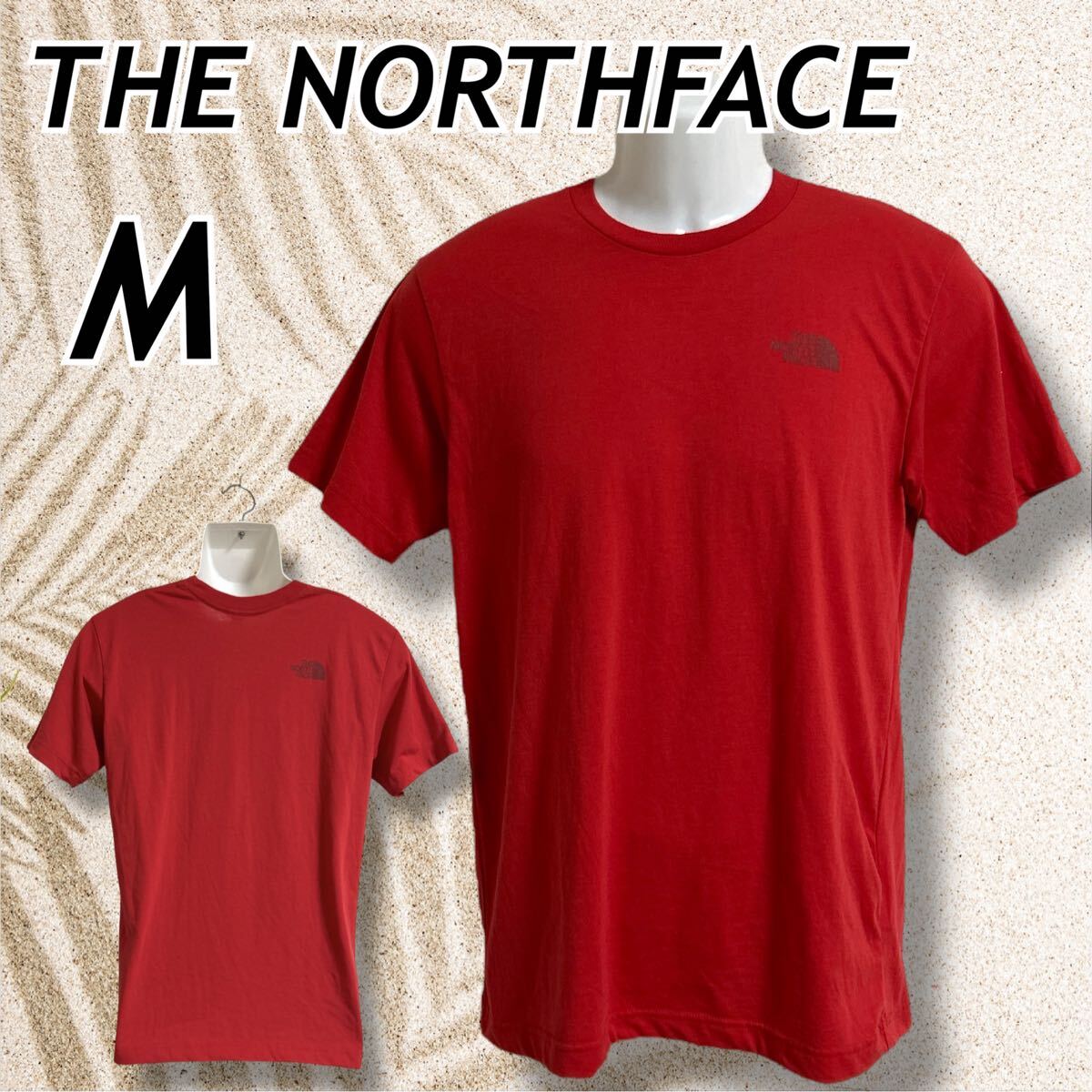 THE NORTHFACE ザノースフェイス メンズ Tシャツ M 半袖 ロゴ NT34012X アウトドア レッド系 (G022)★拍卖
