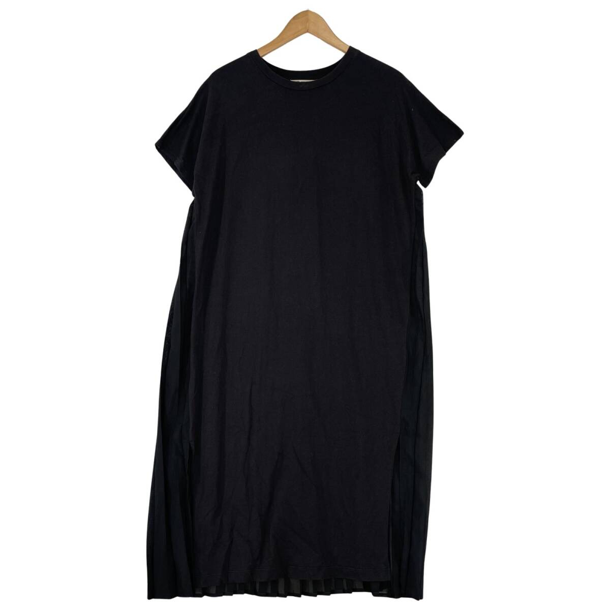 PUAL CE CIN ピュアルセシン バックプリーツ ロング ワンピース size表記なし/ブラック ゆうパケットOK拍卖