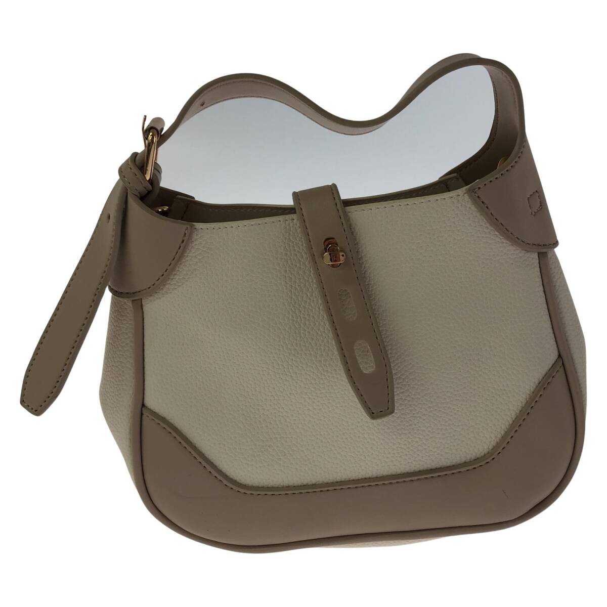 Rope Picnic ロペピクニック 2WAYストラップ付 ハンドバッグ/ベージュ×オフホワイト拍卖