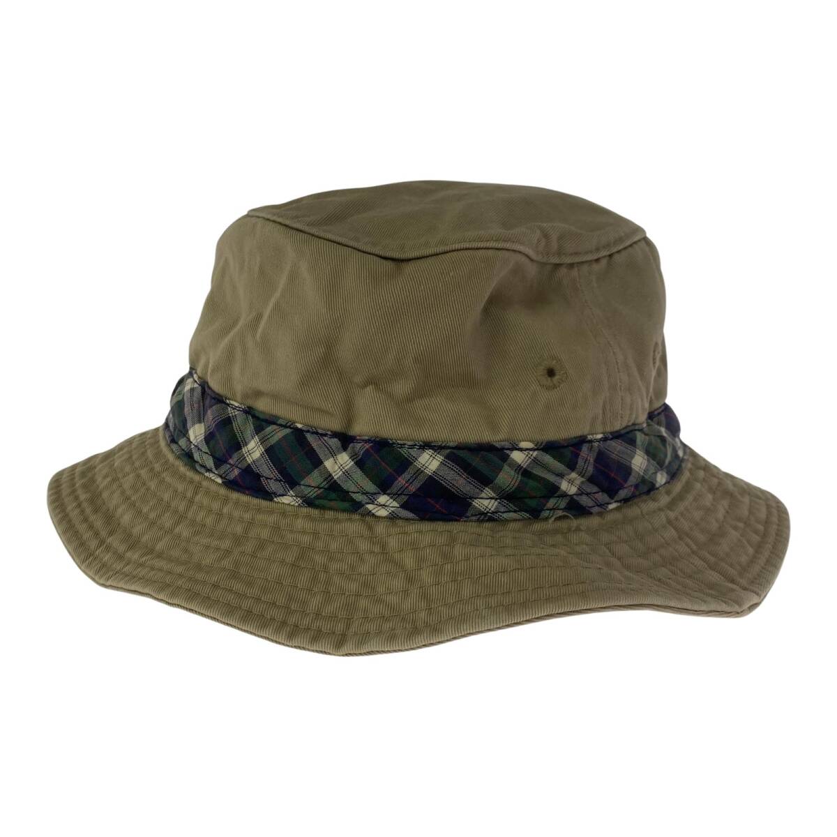 TOMMY HILFIGER トミーヒルフィガー チェック柄 ロゴ刺繍 バケット ハット sizeONE SIZE FITS ALL/ベージュ拍卖