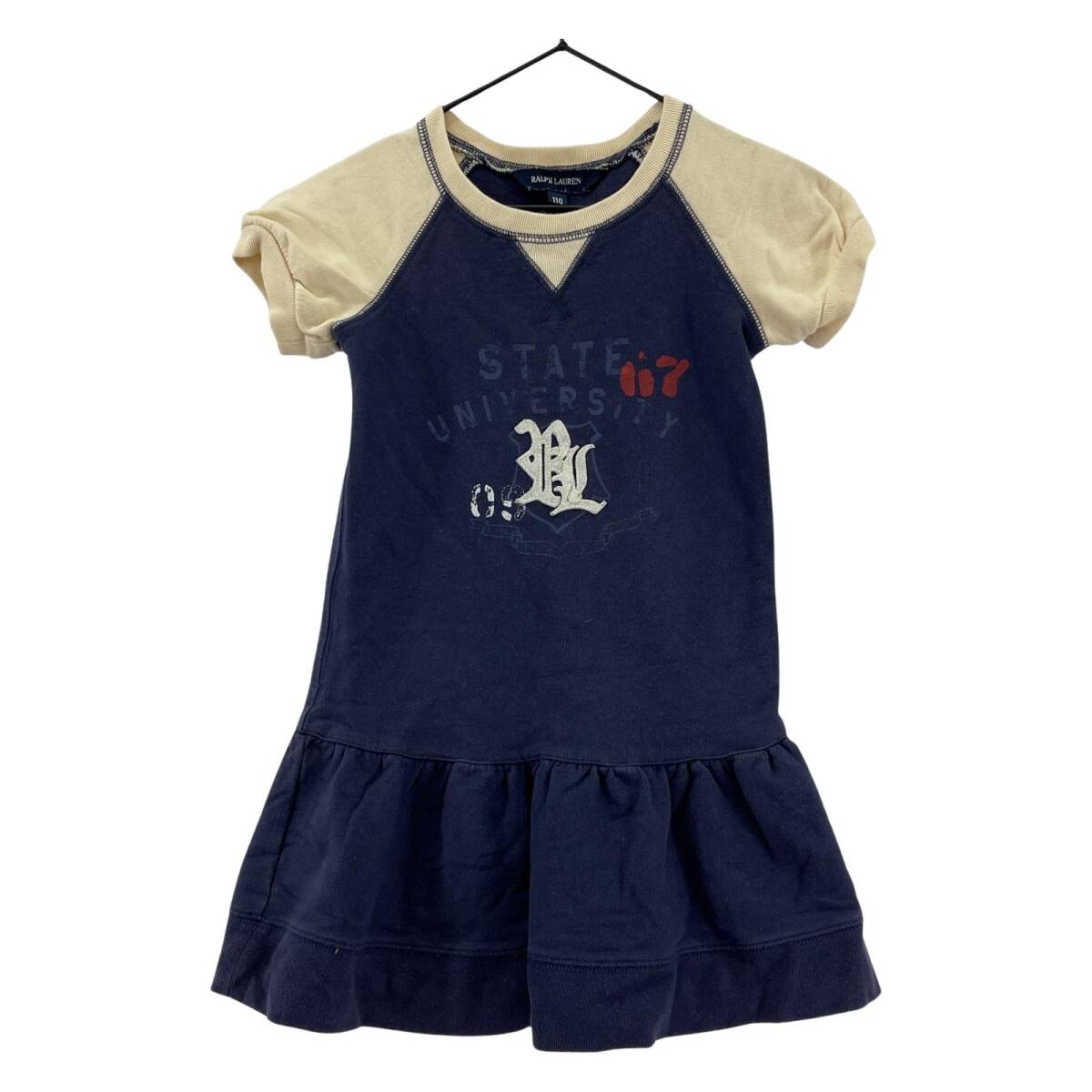 RALPH LAUREN ラルフローレン 半袖スウェット ワンピース size 110/ネイビー系拍卖