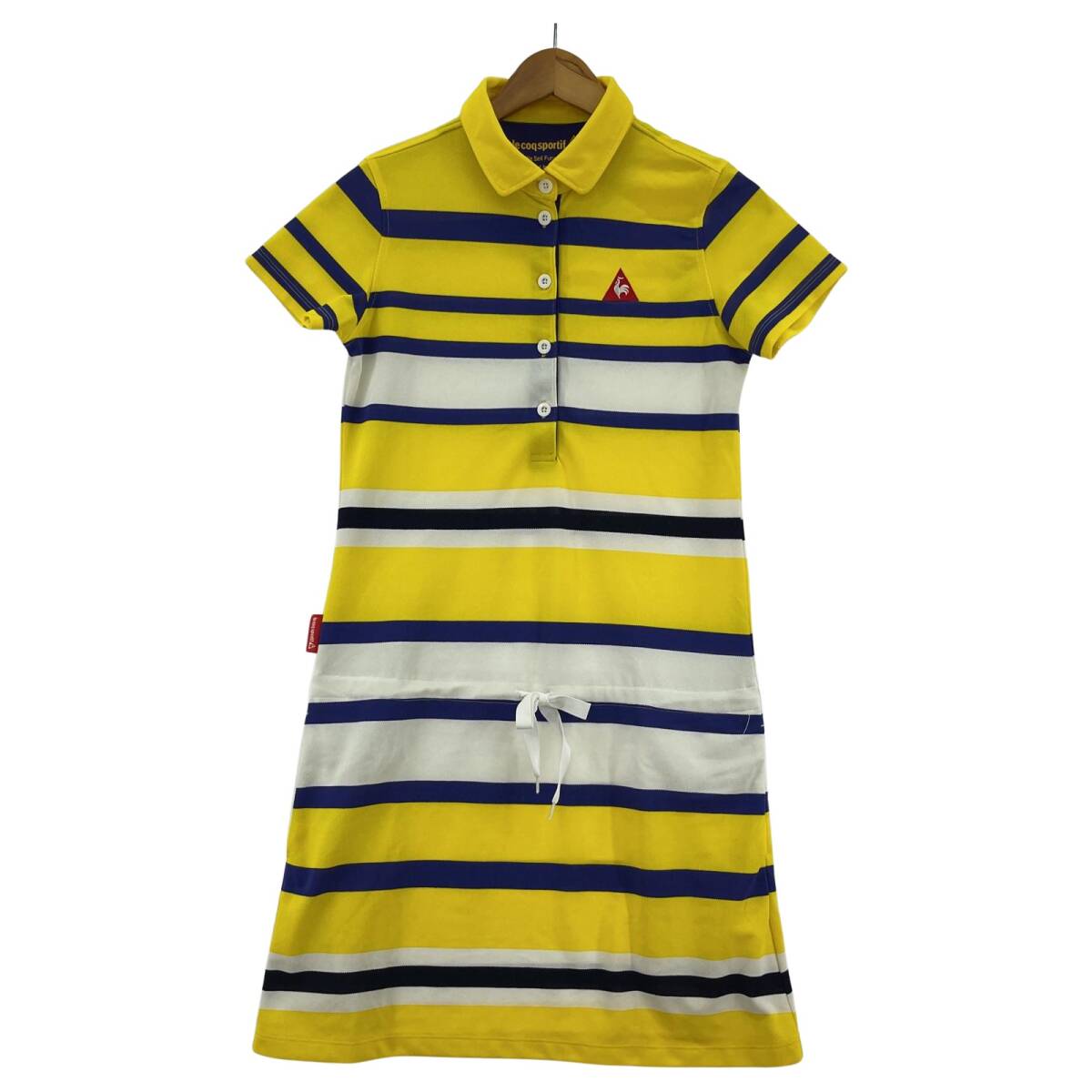 le coq sportif ルコックスポルティフ ボーダー ポロ ワンピース sizeM/イエロー系拍卖
