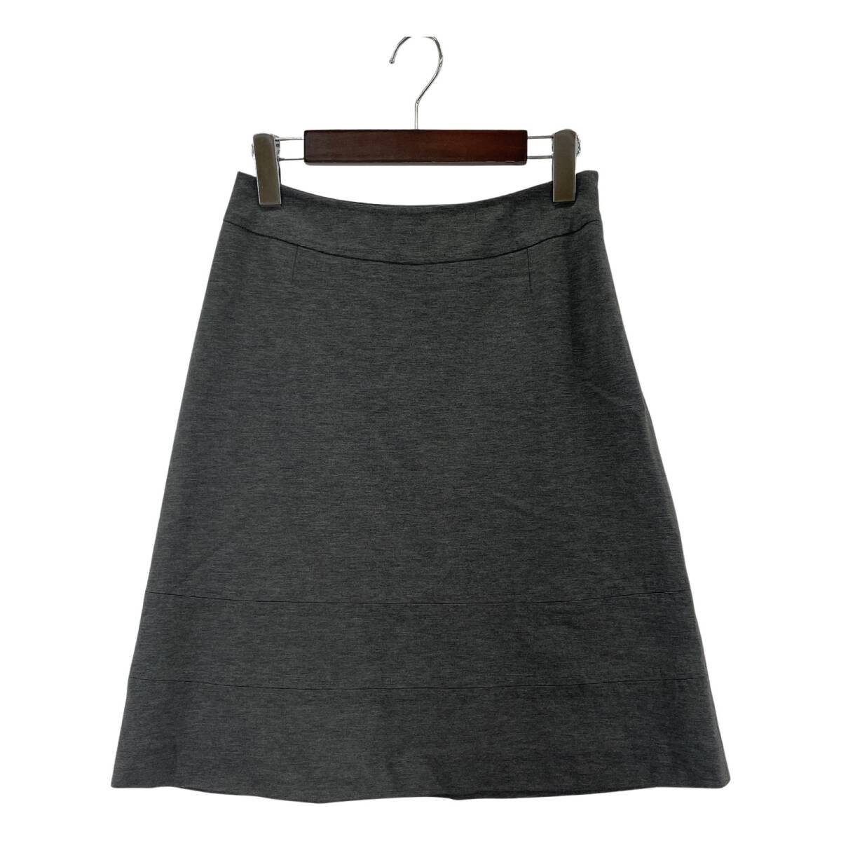 MICHEL KLEIN ミッシェルクラン ミディ スカート size38/グレー ゆうパケットOK拍卖