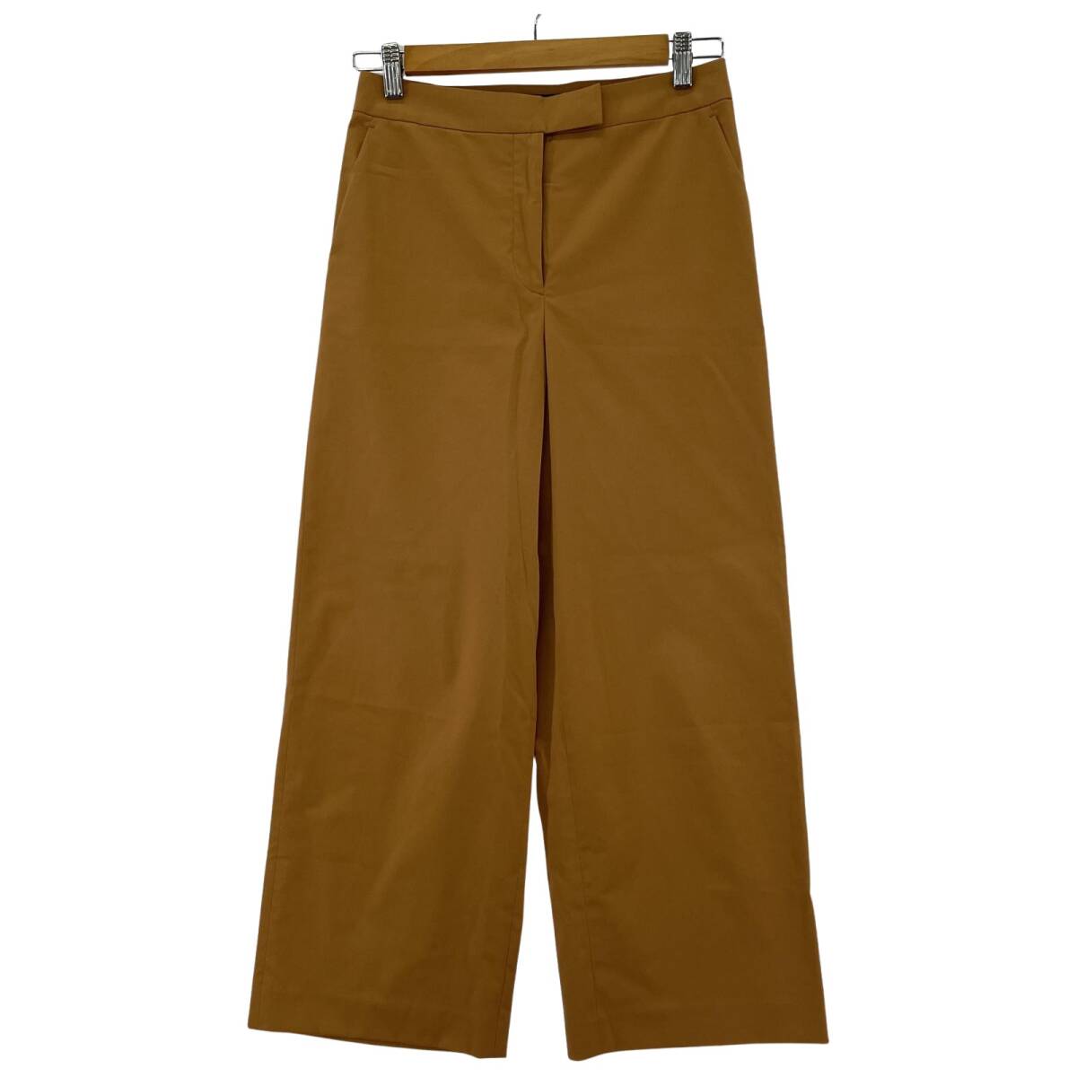 TOMORROWLAND トゥモローランド ドライツイル セミワイド クロップド パンツ size34/オーカー拍卖