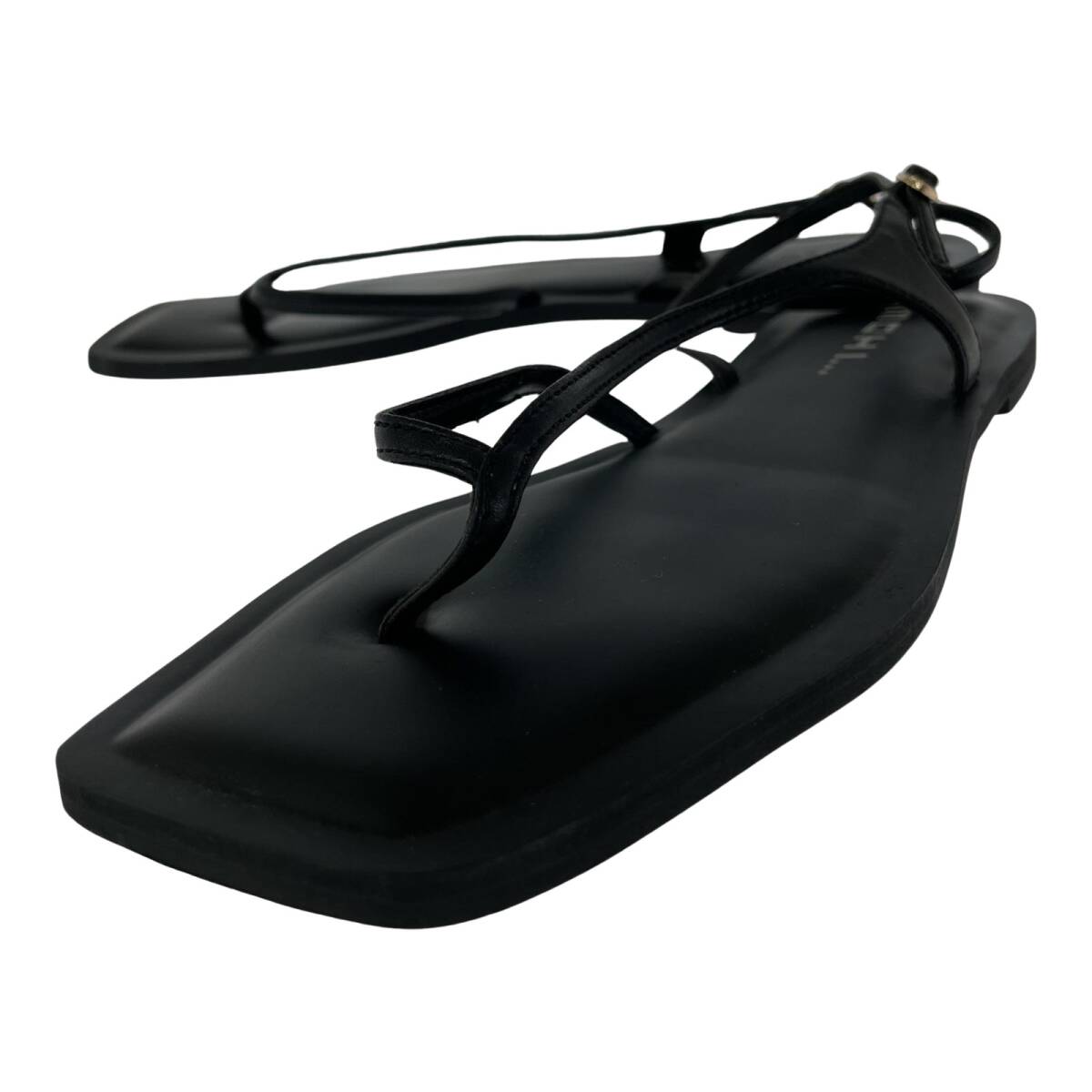 MOHI モヒ バックストラップ フラット トング サンダル size36/ブラック拍卖