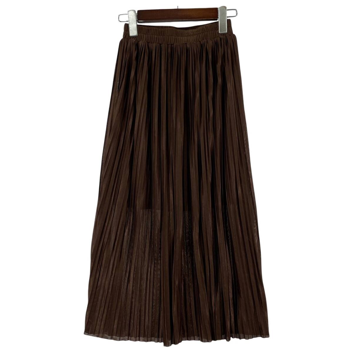 SpRay PREMIUM スプレイプレミアム サテン プリーツ スカート size表記なし/ブラウン拍卖
