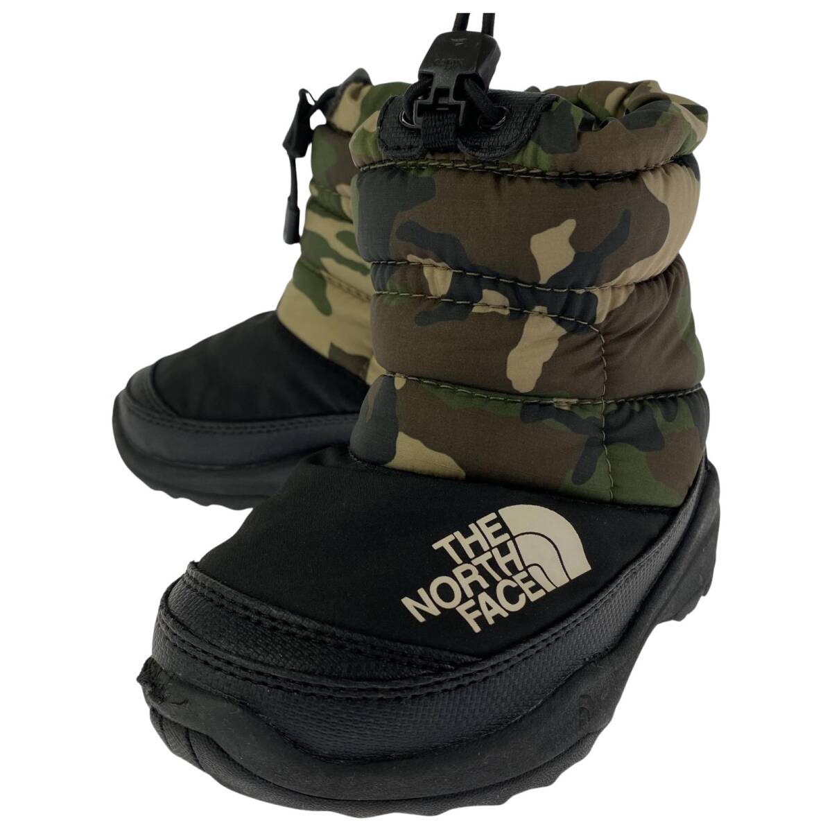 THE NORTH FACE ザ・ノースフェイス Nuptse Bootie V Camo ブーツ size15.0CM/カーキ×ブラック拍卖