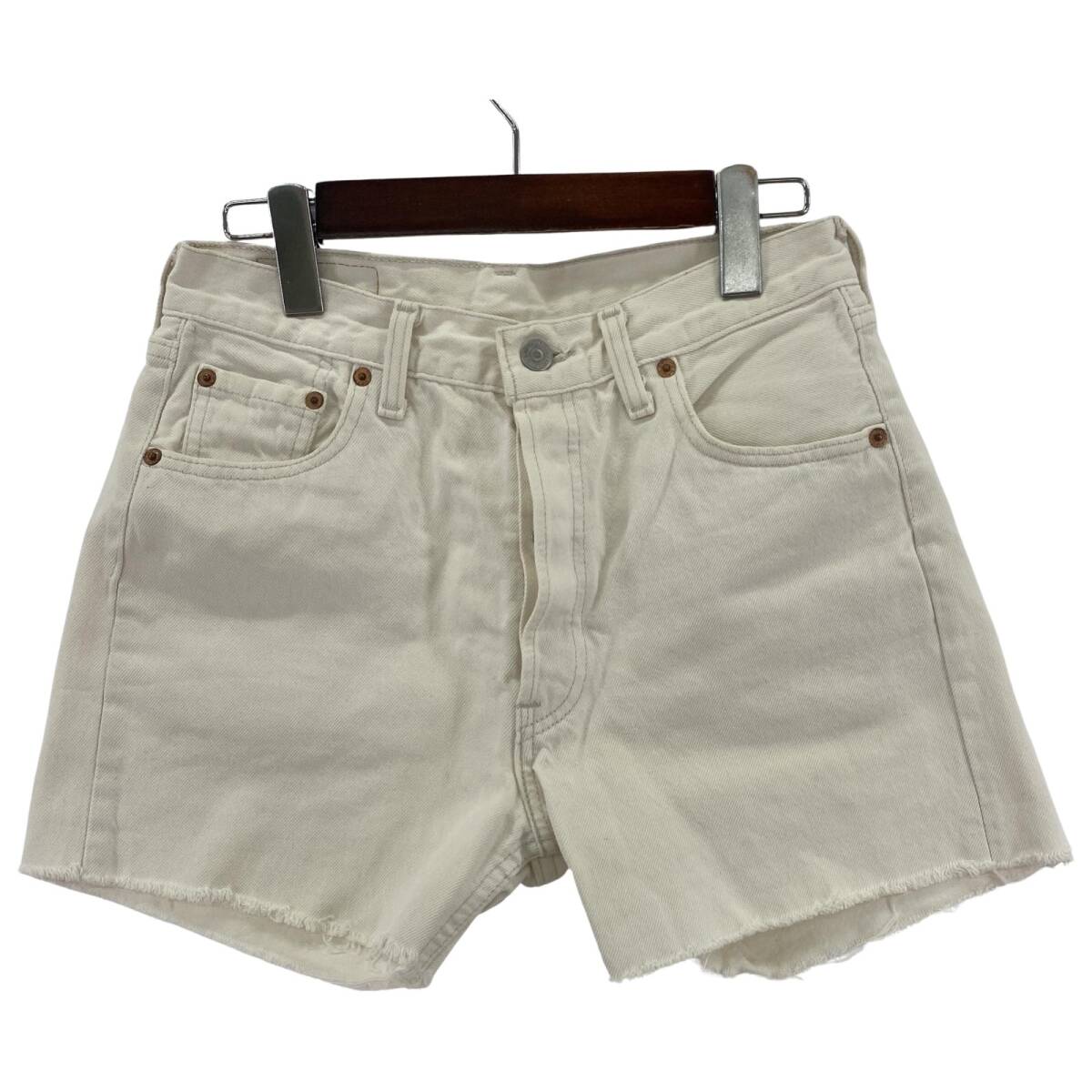 Levi's リーバイス カットオフ ショート デニム パンツ sizeW29L34/ホワイト拍卖