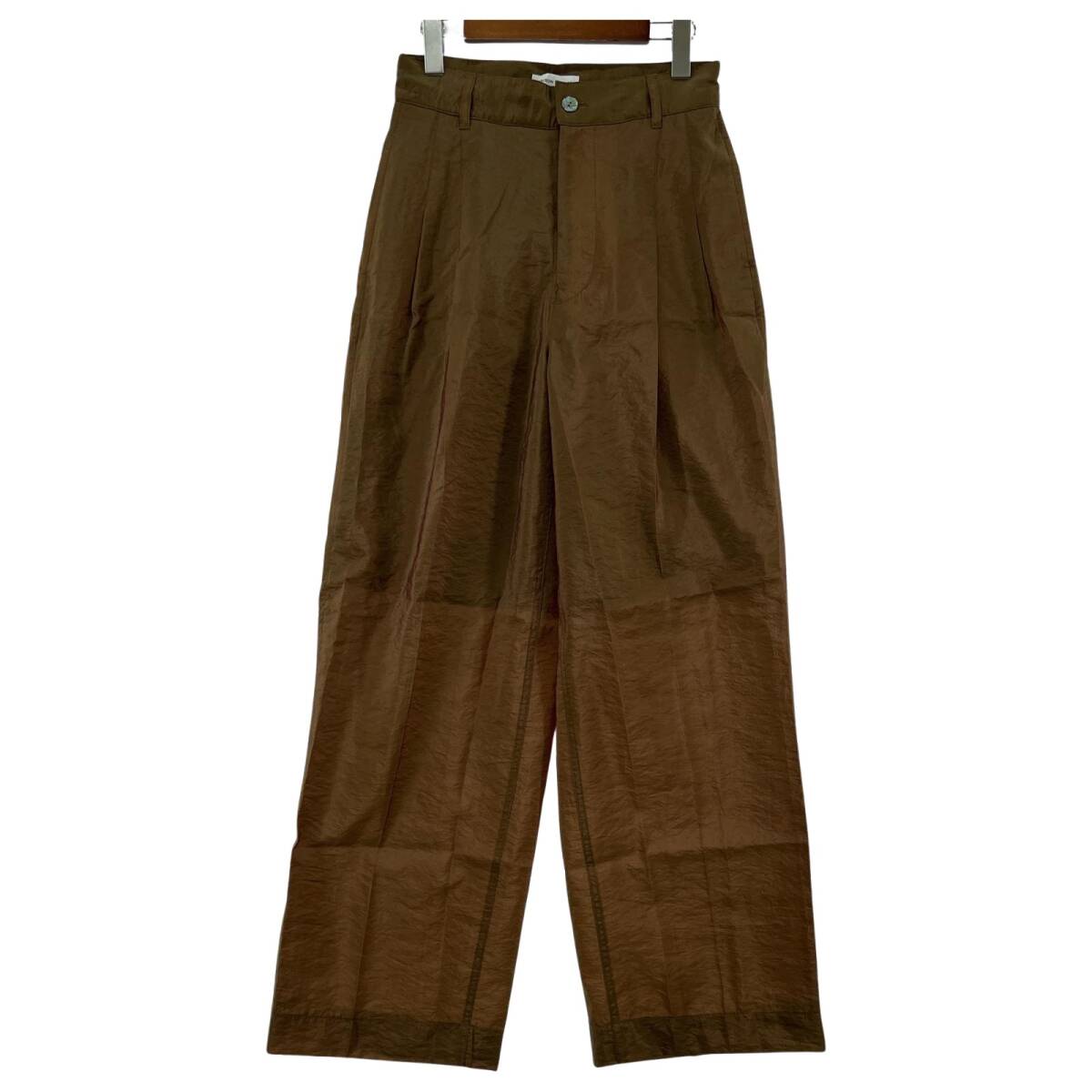 MAISON SPECIAL メゾン スペシャル ウォッシャブルシャンブレーイージー パンツ size38/ブラウン系 ゆうパケットOK拍卖