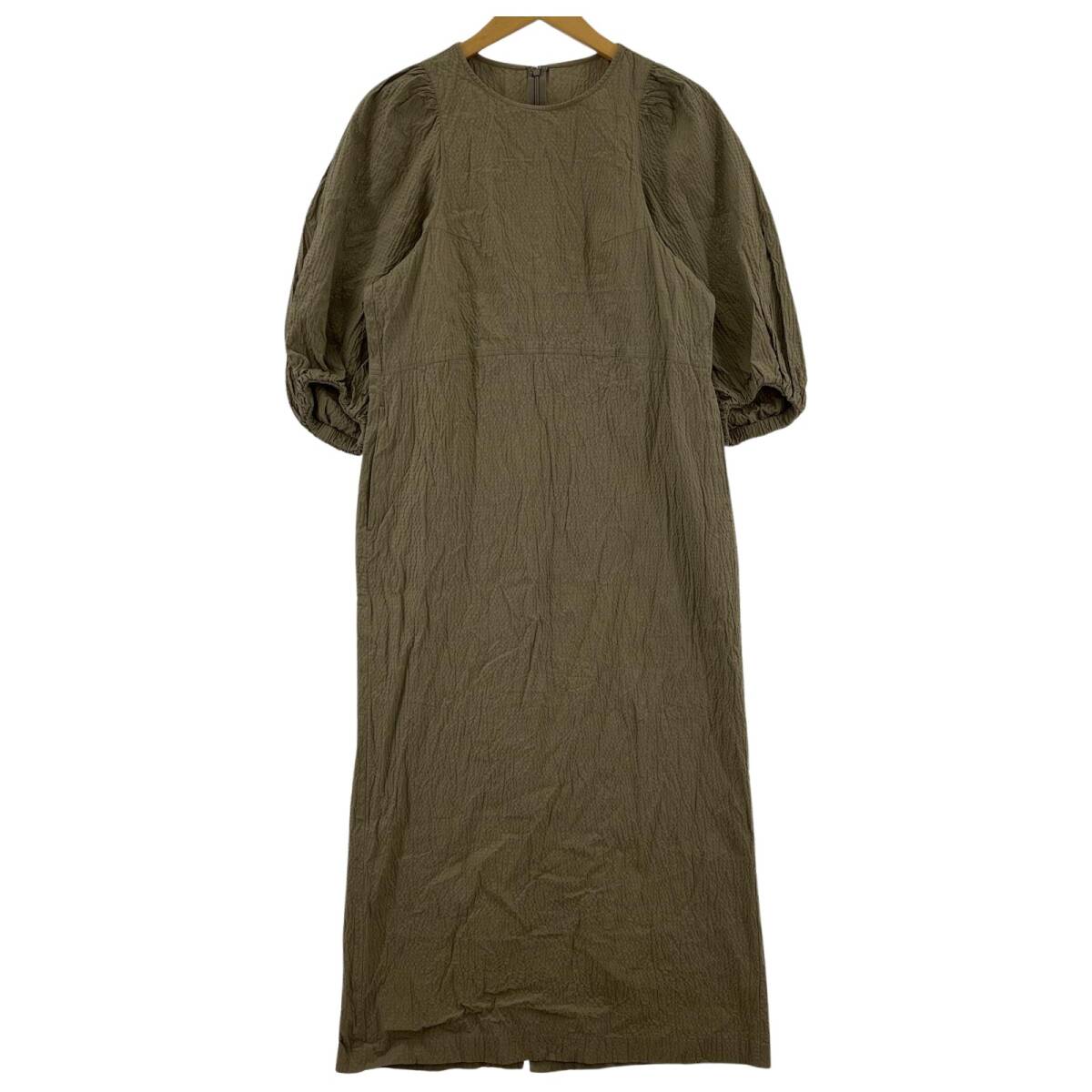 green label relaxing グリーンレーベルリラクシング パフスリーブ ワンピース size表記なし/モカ拍卖