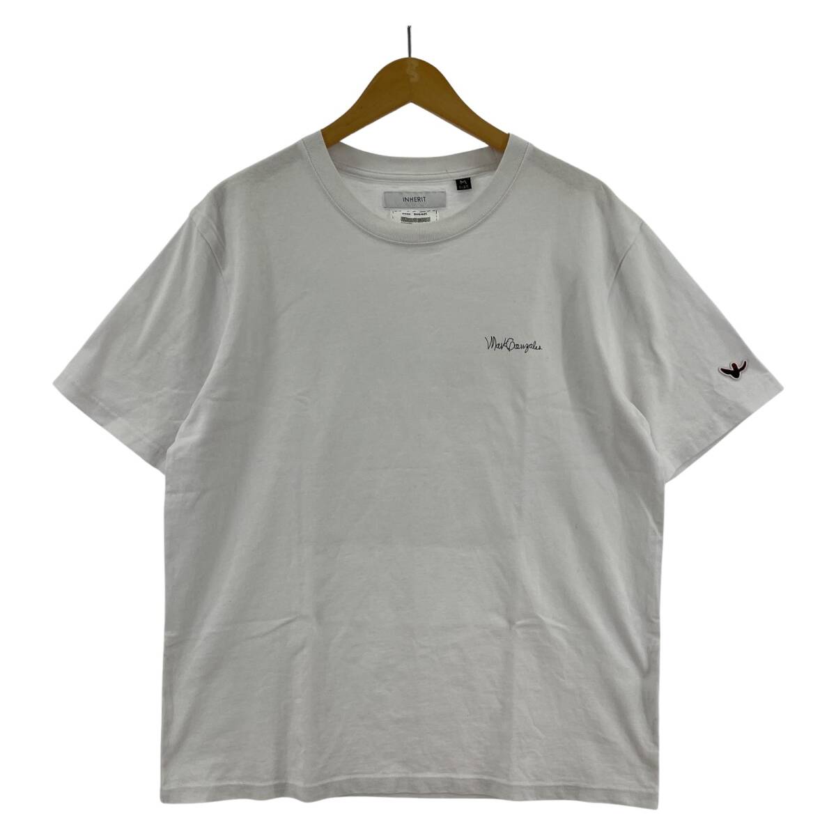 INHERIT インヘリット バックデザイン クルーネック 半袖Tシャツ sizeM/ホワイト ゆうパケットOK拍卖