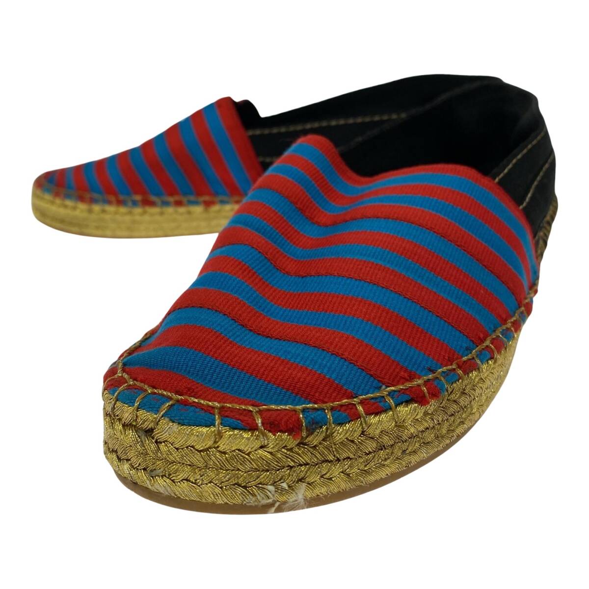 MARC JACOBS マークジェイコブス エスパドリーユ シューズ size37/レッド×ブルー拍卖