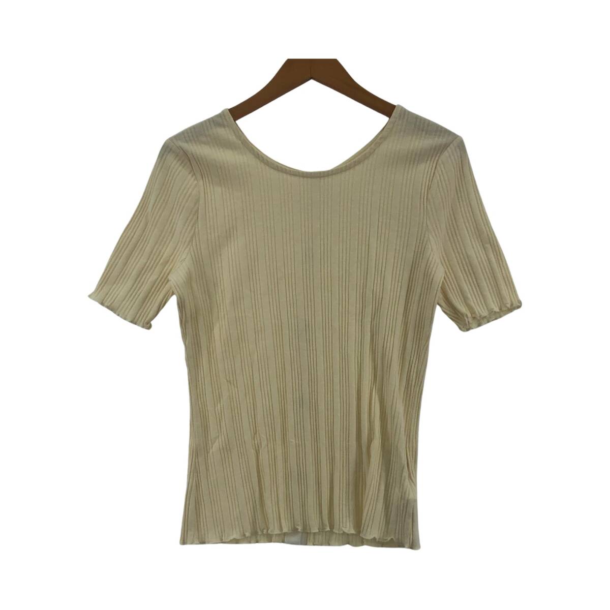 simplicite シンプリシテェ タグ付き カットソー sizeF/イエロー ゆうパケットOK拍卖