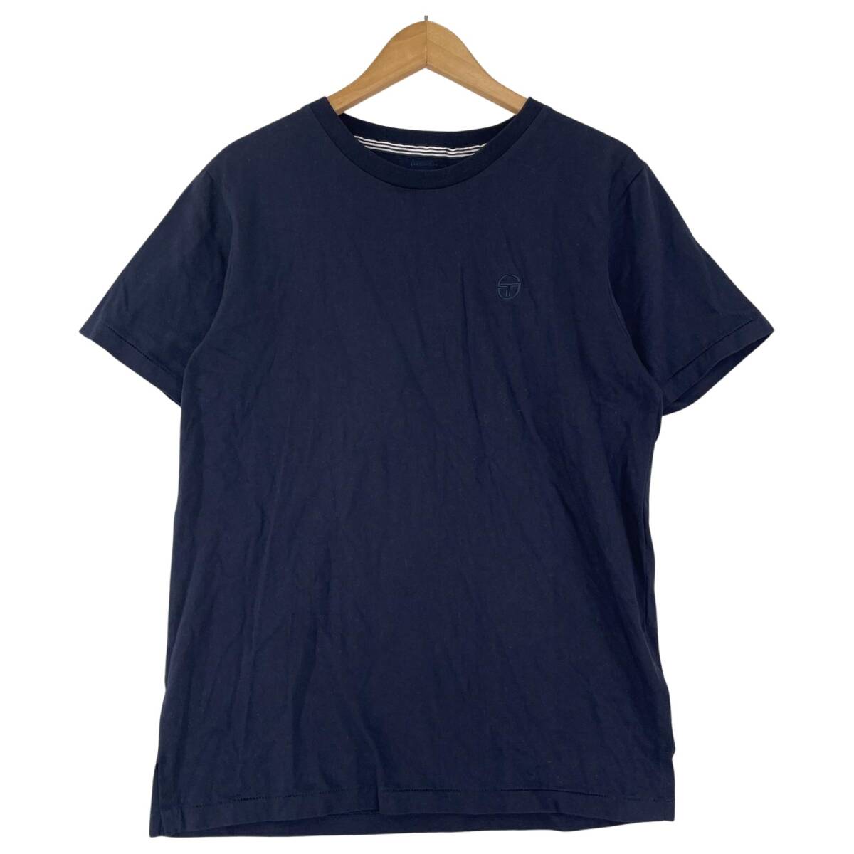 junhashimoto nano universe ジュンハシモト ナノユニバース ワンポイント 半袖Tシャツ sizeL/ネイビー ゆうパケットOK拍卖