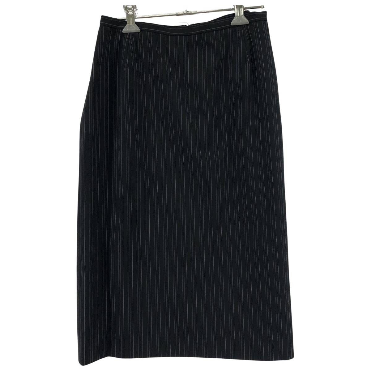 MAX MARA マックスマーラ ストライプ スカート size42/ブラック系 ゆうパケットOK拍卖