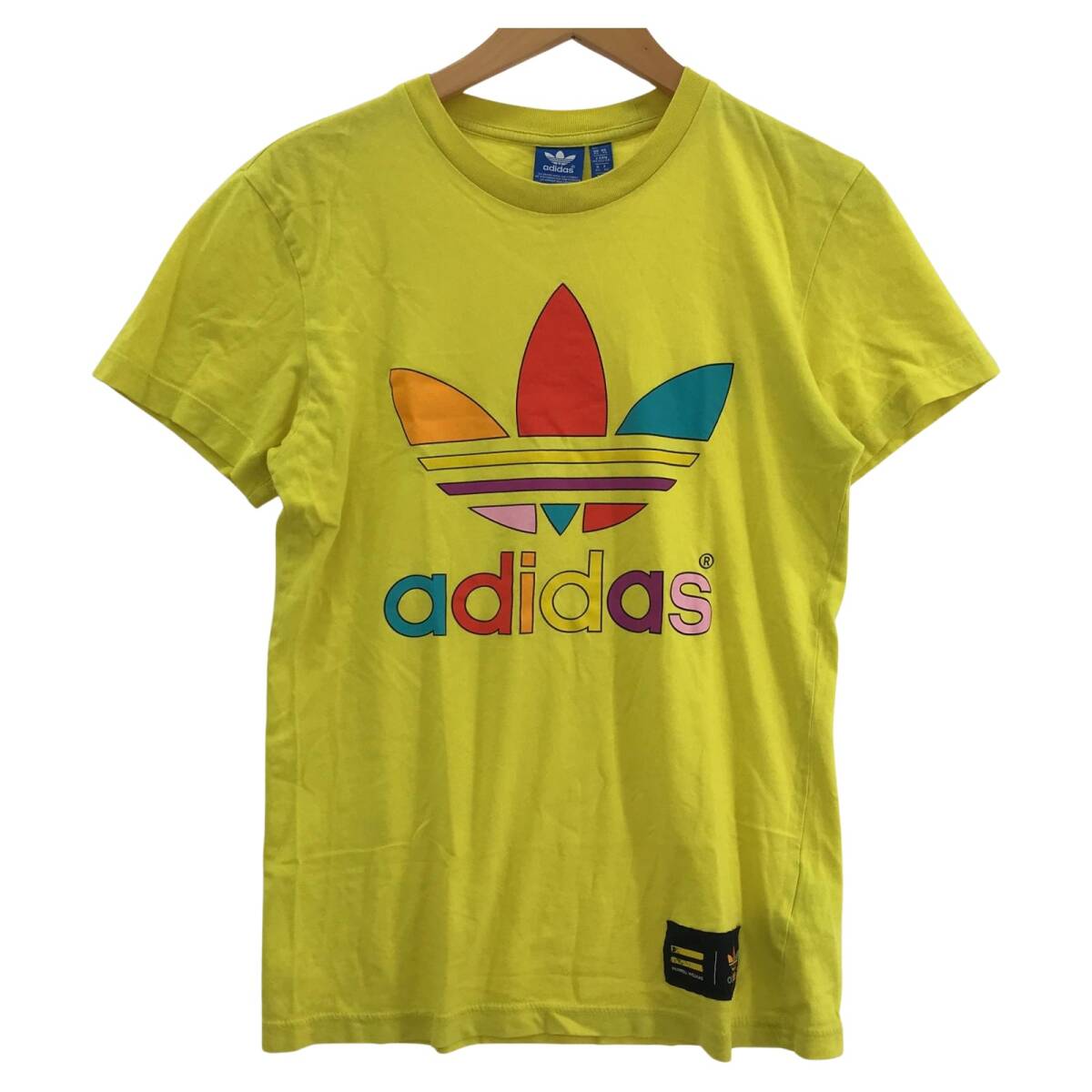 adidas アディダス プリント 半袖Tシャツ sizeXS/イエロー拍卖