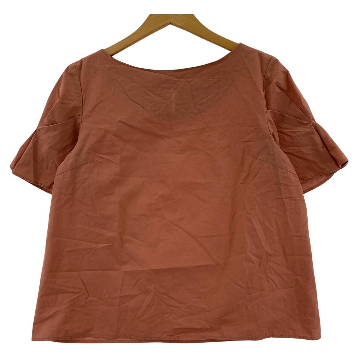 OPAQUE.CLIP オペーク ドット クリップ フリル袖 ブラウス size38/M/ピンクベージュ ゆうパケットOK拍卖