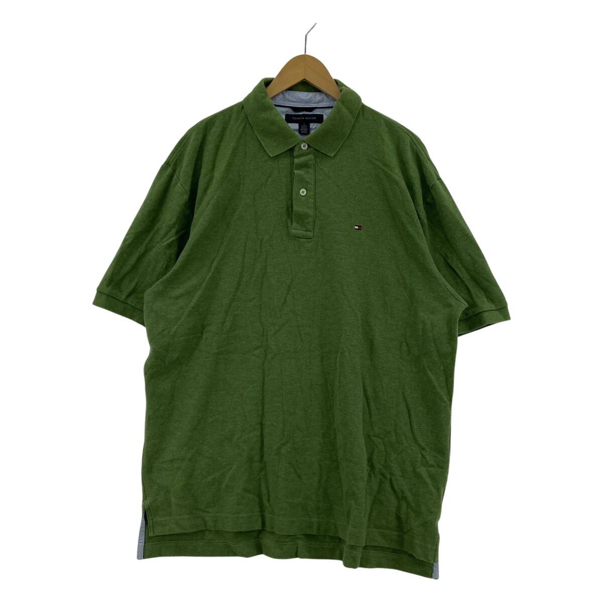 TOMMY HILFIGER トミーヒルフィガー ポロシャツ sizeXL/グリーン拍卖