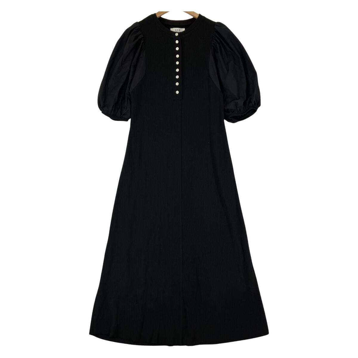 ADAM ET ROPE' アダムエロペ 異素材切替 ワンピース sizeF/ブラック拍卖