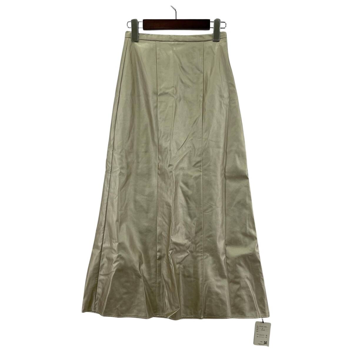 美品 mimi toujours ミミ トゥジュール タグ付き Aライン スカート sizeM/ゴールド拍卖