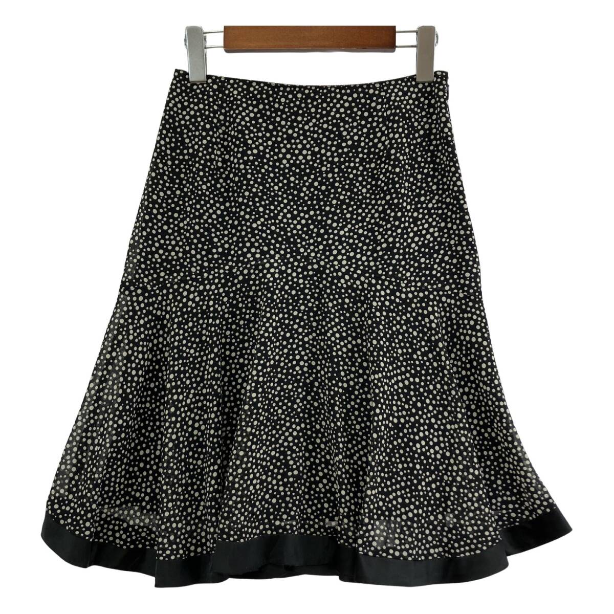 INED イネド 総柄 マーメイド スカート size9/ブラック系 ゆうパケットOK拍卖