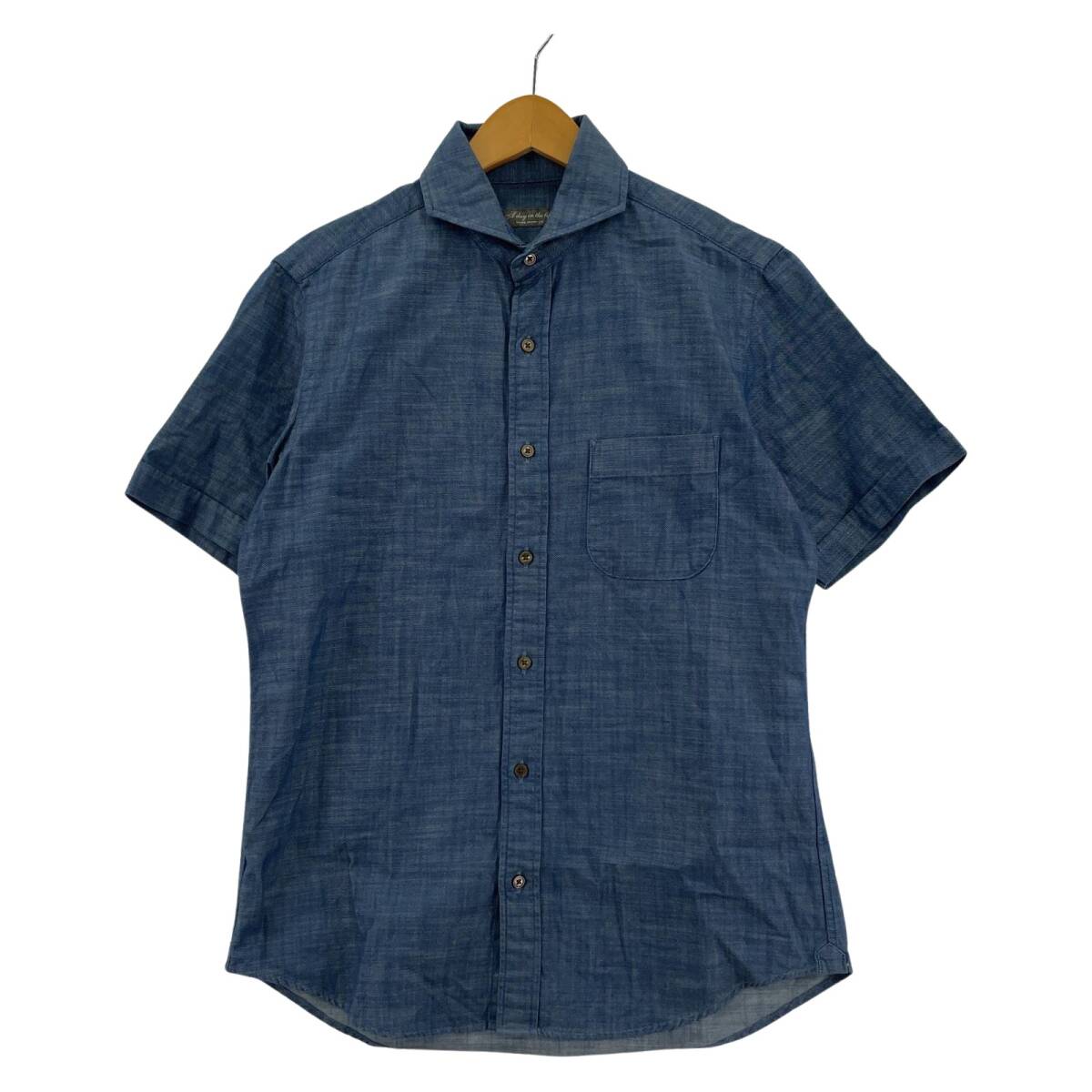 a day in the life アデイインザライフユナイテッドアローズ デニム 半袖シャツ size表記なし/ブルー ゆうパケットOK拍卖