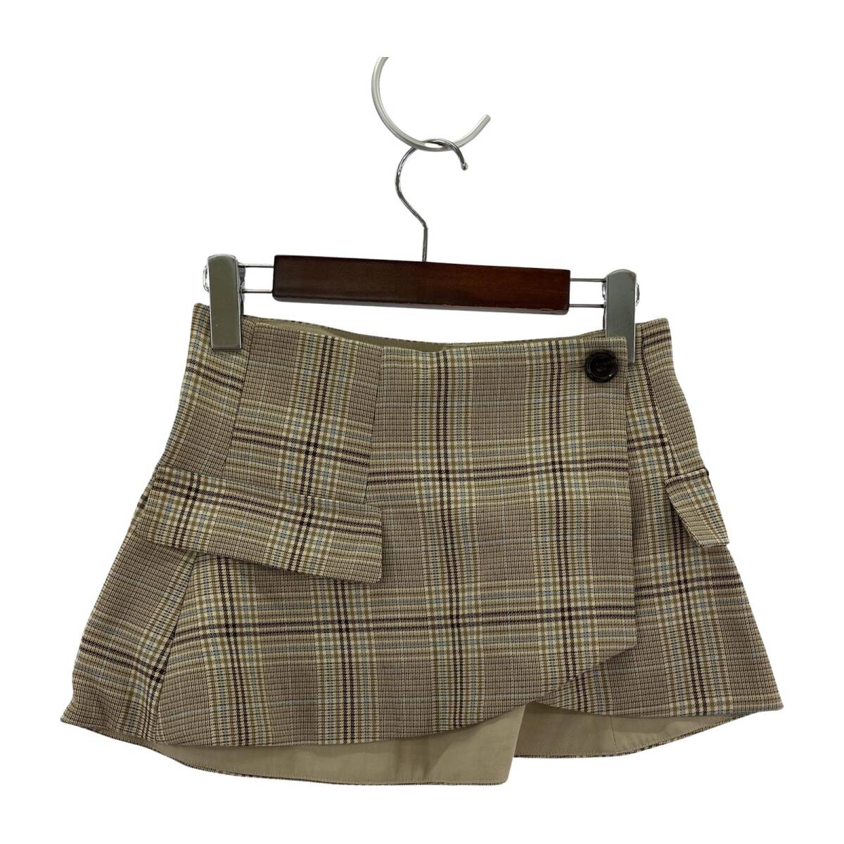 LILY BROWN リリーブラウン チェック スカート size 0/ブラウン系 ゆうパケットOK拍卖