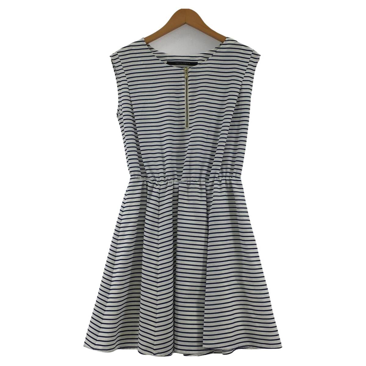 YECCA VECCA イェッカヴェッカ ボーダー ワンピース sizeF/ブルー×ホワイト拍卖