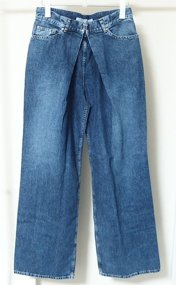 24AW JOHN LAWRENCE SULLIVAN ジョンローレンスサリバン JLS-02-22 Washed denim wide pants ウォッシュ ワイド デニム 46 INDIGO拍卖