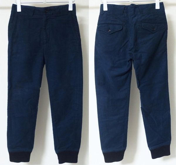 Engineered Garments エンジニアードガーメンツ Shooting Pant Moleskin モールスキン 裾リブ シューティング パンツ 28 紺拍卖