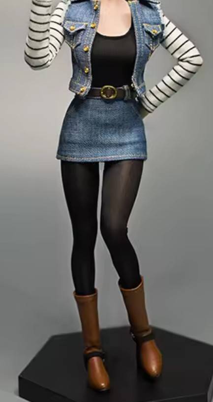 ☆新品 1/6 人造人間18号 アクションフィギュア用 ※ヘッド・ボディ・ハンドパーツは含みません 衣装セット cdTOYS A 未使用 拍卖