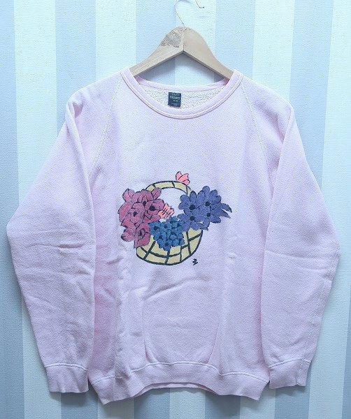 at2886/gym master 花柄ラグランスウェット カナダ製 ジムマスター拍卖