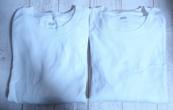 6-6462A/UNIQLO ソフトタッチクルーネックTシャツ 2枚セットユニクロ 拍卖