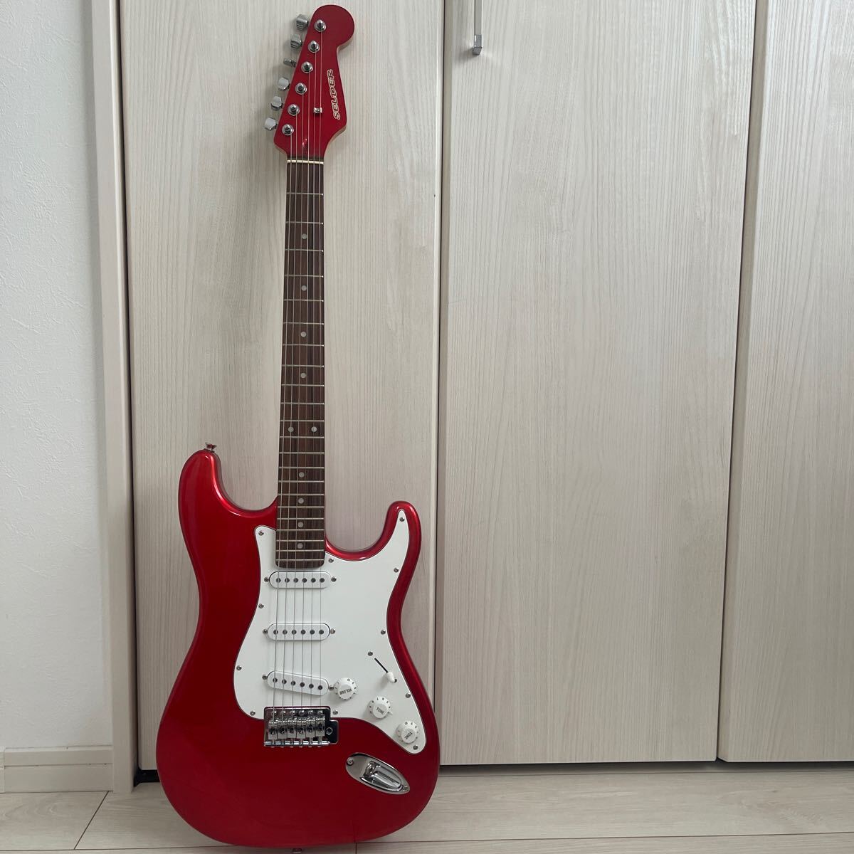 SELDER セルダー エレキギター レッド ソフトケース付き拍卖