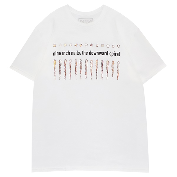 NINE INCH NAILS ナインインチネイルズ The Downward Spiral Tシャツ WHITE Mサイズ オフィシャル拍卖