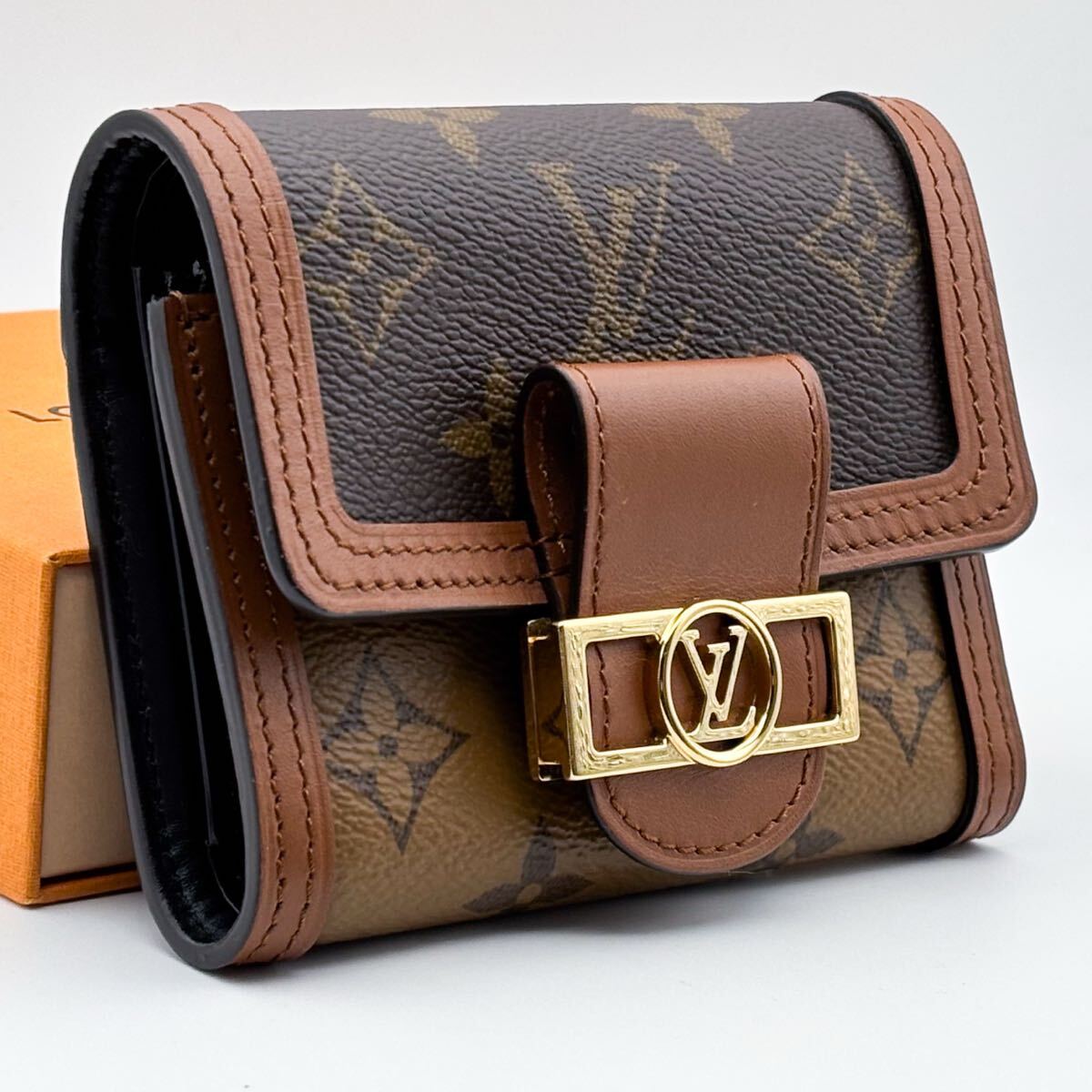 【極美品】ICタグ ルイヴィトン モノグラムリバース ポルトフォイユ ドフィーヌ拍卖