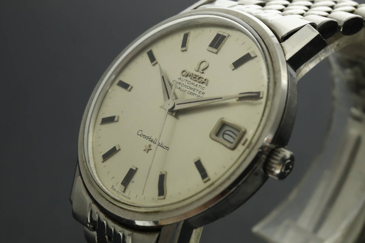 LVSP7-7-51 7T081-20 OMEGA オメガ 腕時計 コンステレーション クロノメーター デイト 自動巻き 約74g メンズ シルバー 動作品 中古拍卖
