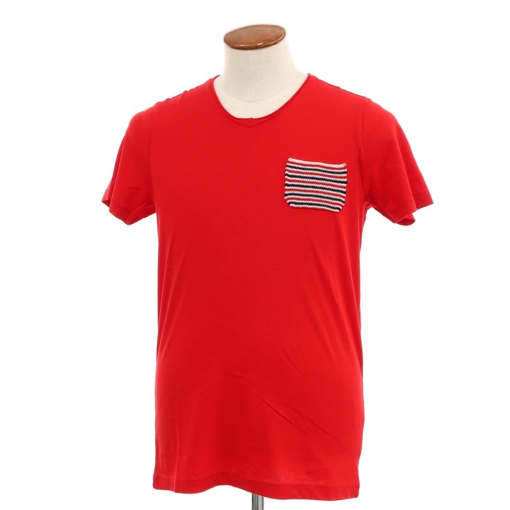 【未使用】ジョルディーズ JEORDIE'S コットン Vネック 半袖Tシャツ レッド【サイズM】 CPD拍卖