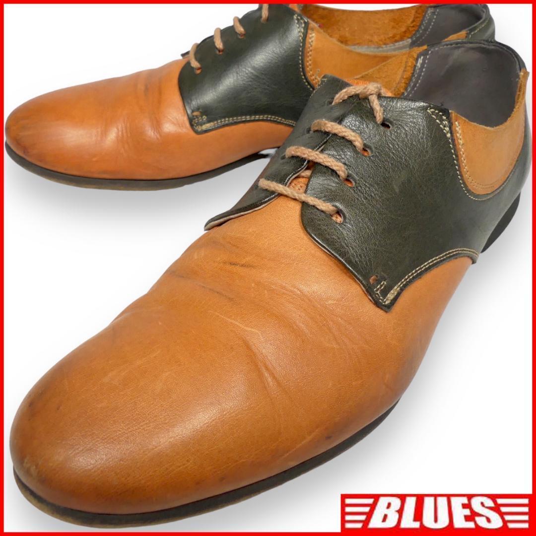 即決★alfredoBANNISTER★25.5cm レザーレースアップシューズ アルフレッドバニスター メンズ 41 茶 サドル 本革 本皮 革靴拍卖