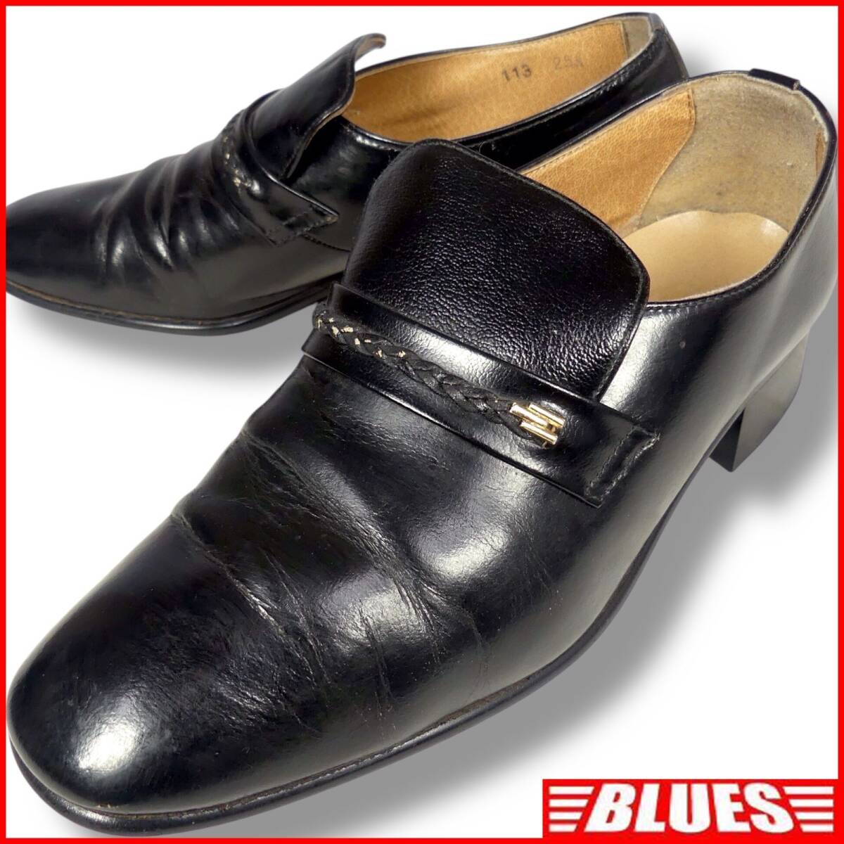 即決★N.B.★25.5cm レザー ローファー メンズ 黒 25.5 EEE 本革 ビジネスシューズ 本皮 スリッポン 革靴 冠婚葬祭拍卖