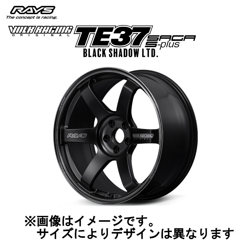 レイズ ボルクレーシング TE37 SAGA サーガ S-plus Black Shadow (2本セット) 5/100 18x9.5J +43 ブラック (PH) 02108954396PH拍卖