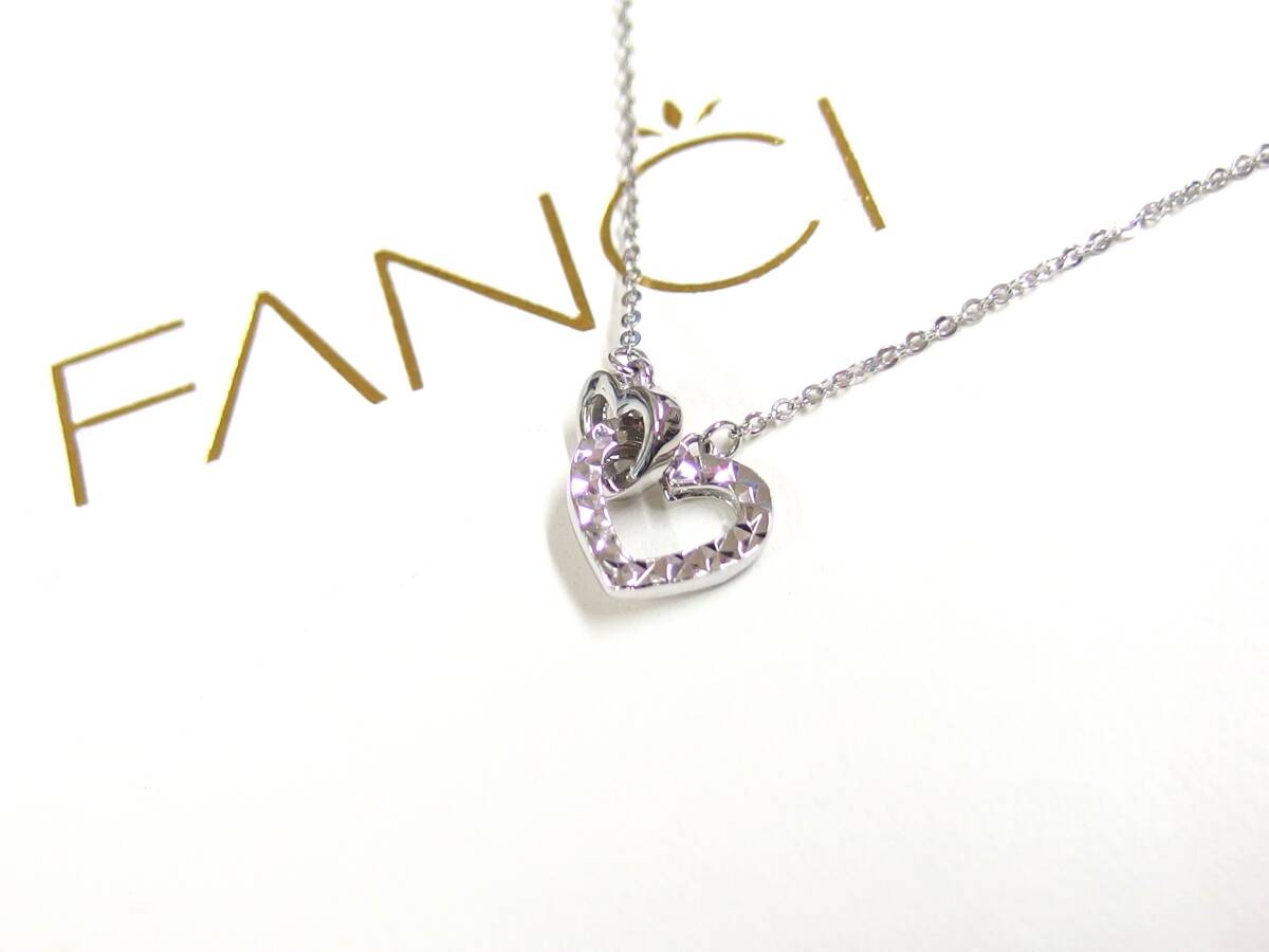 FANCI.ME ファンシーミー Pt950 ハート ネックレス 43cm /R4420拍卖