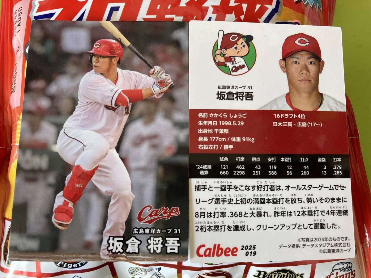 2025 第1弾 R-019 坂倉 将吾(広島)レギュラーカード カルビー プロ野球チップス 最新版 新入荷 即決 匿名配送対応可 送料85円~拍卖