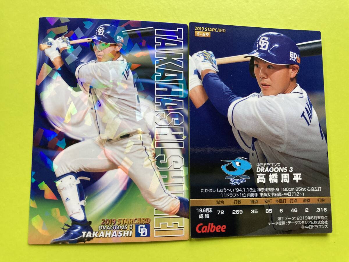 2019 第3弾 S-69 高橋 周平(中日)スターカード キラ仕様 希少品 年代物 2025 現役 カルビープロ野球チップス 即決 送料85円~拍卖