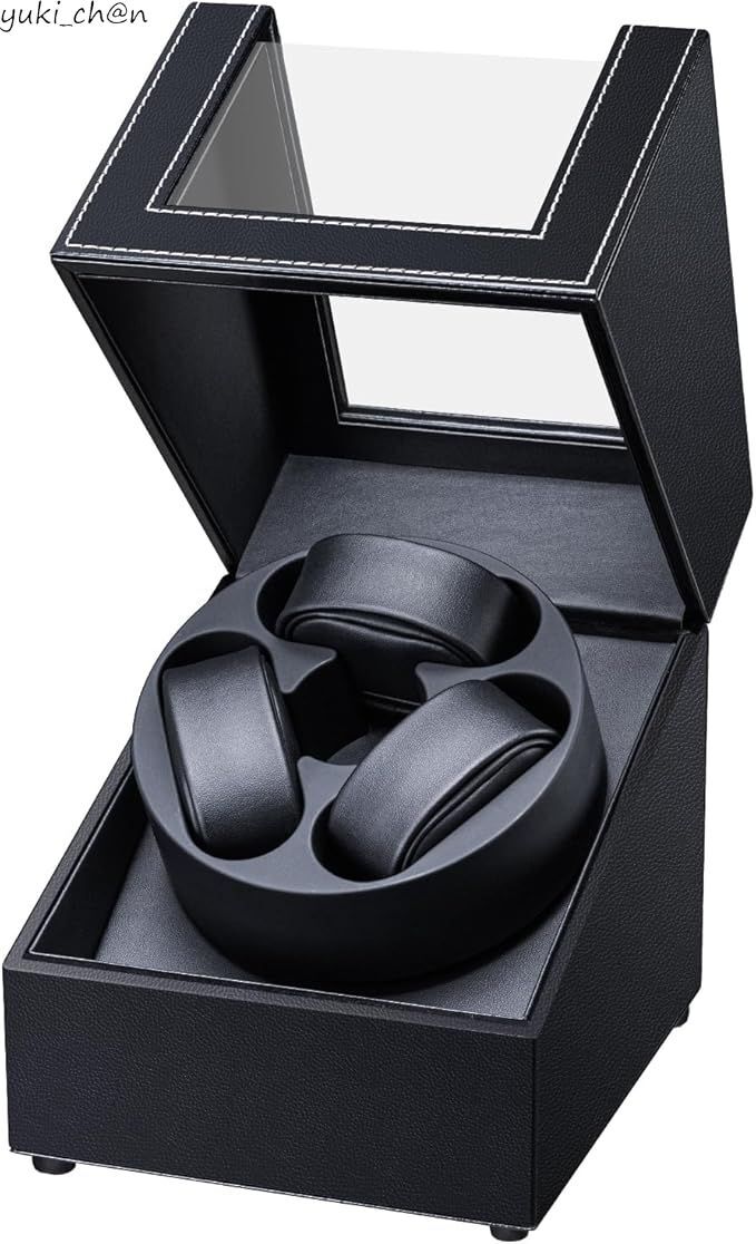 ワインディングマシーン 3本巻き ウォッチワインダー 自動巻き時計ワインディングマシーン マブチモーター ブラック3+0P拍卖