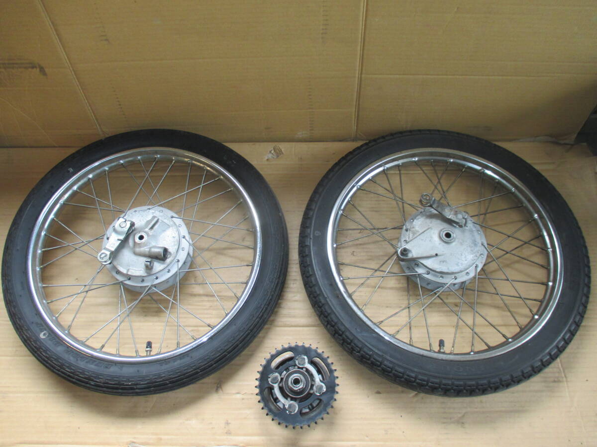 YAMAHA YB50 YB-1 F5B 純正 ホイール 前後セット ( ハブダンパー リアドラムパネルなど ) 検) ヤマハ YB1 FOUR 2ST 2スト キャブ車拍卖