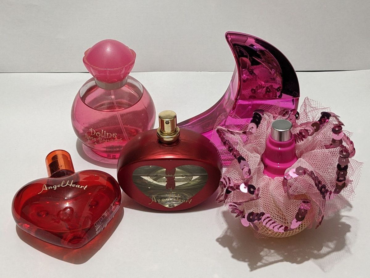 T1005 香水まとめて5点 エンジェルハート アマティアス ムーンラブ ヴィア パリス ドーリーン ローズ ブーケ 他/60拍卖