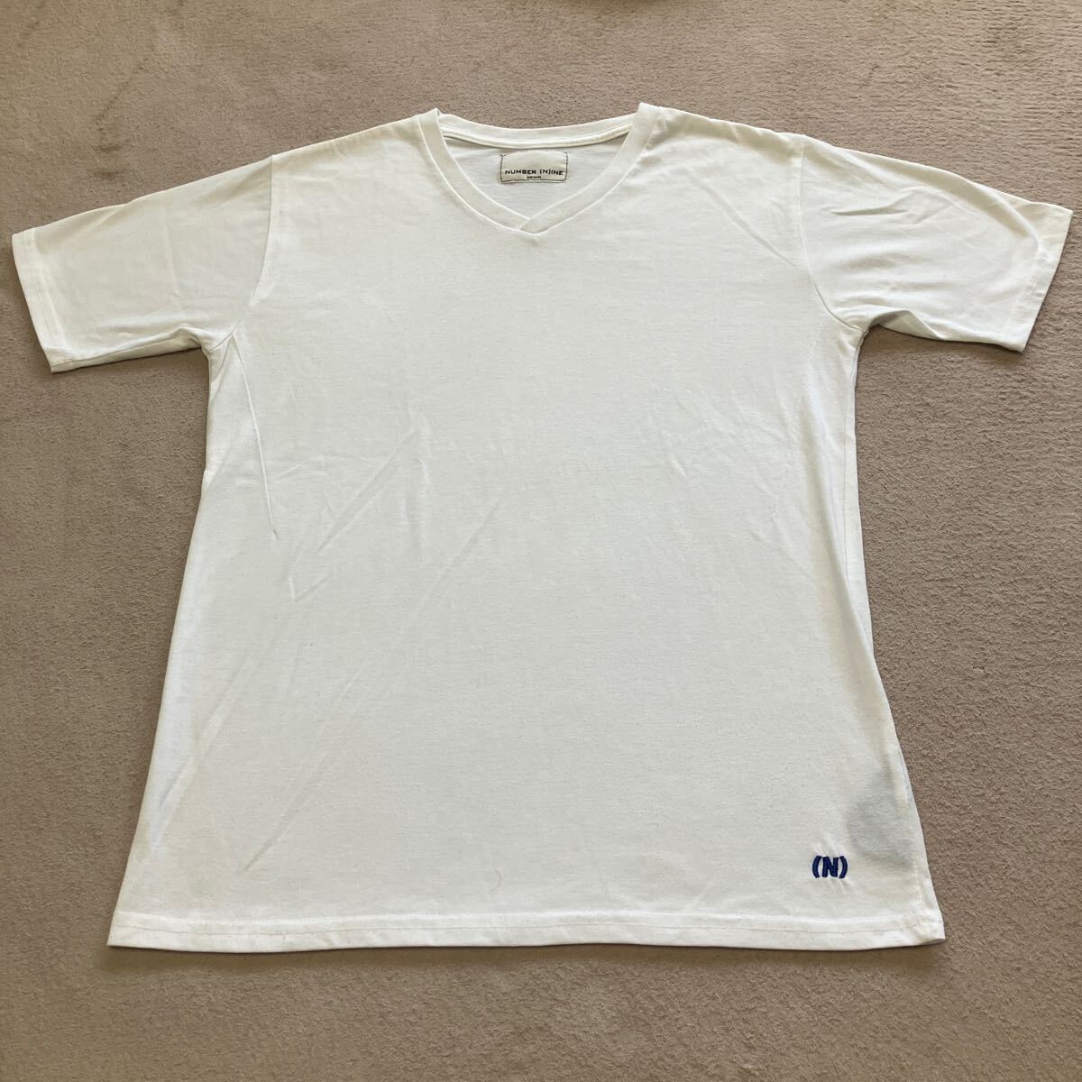 NUMBER (N)INE ナンバーナイン Vネック Tシャツ サイズL ホワイト 美品拍卖