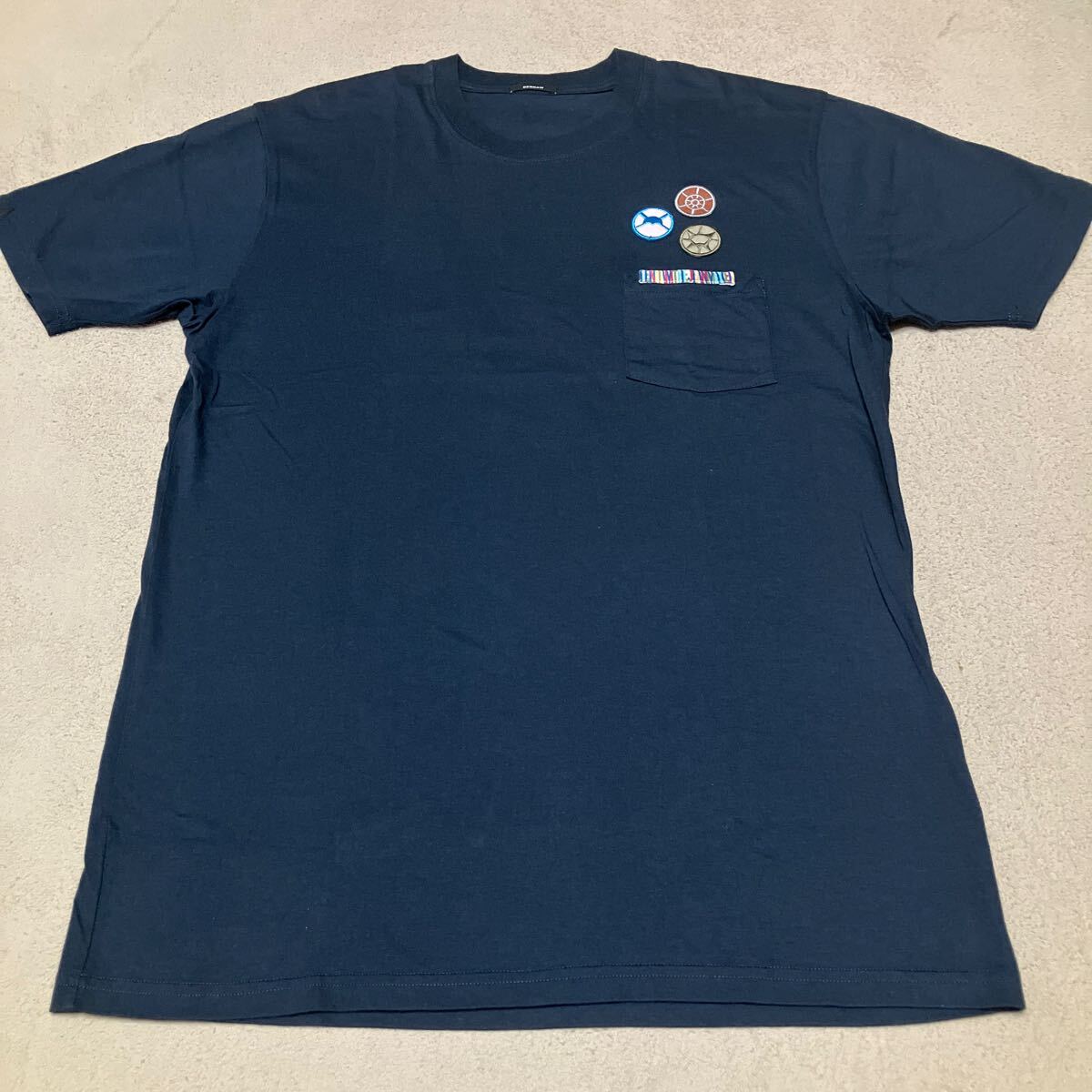 DENHAM デンハム ポケット Tシャツ サイズS ネイビー 美品 ブルガリア製拍卖