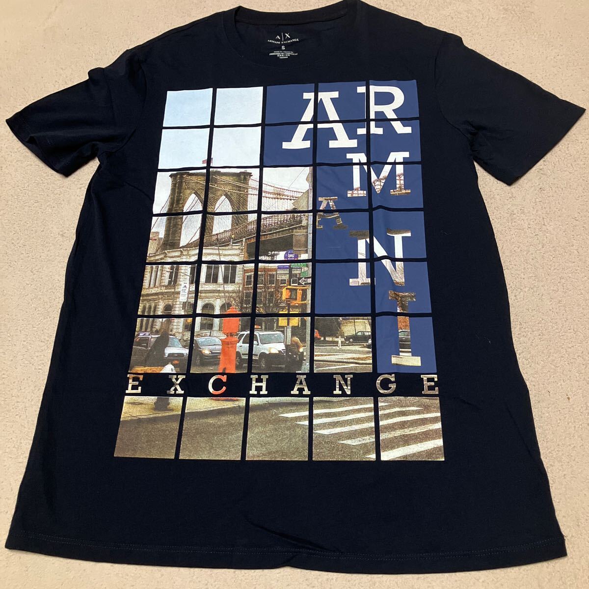ARMANI EXCHANGE アルマーニエクスチェンジ イタリア Tシャツ サイズS ブラック 美品拍卖
